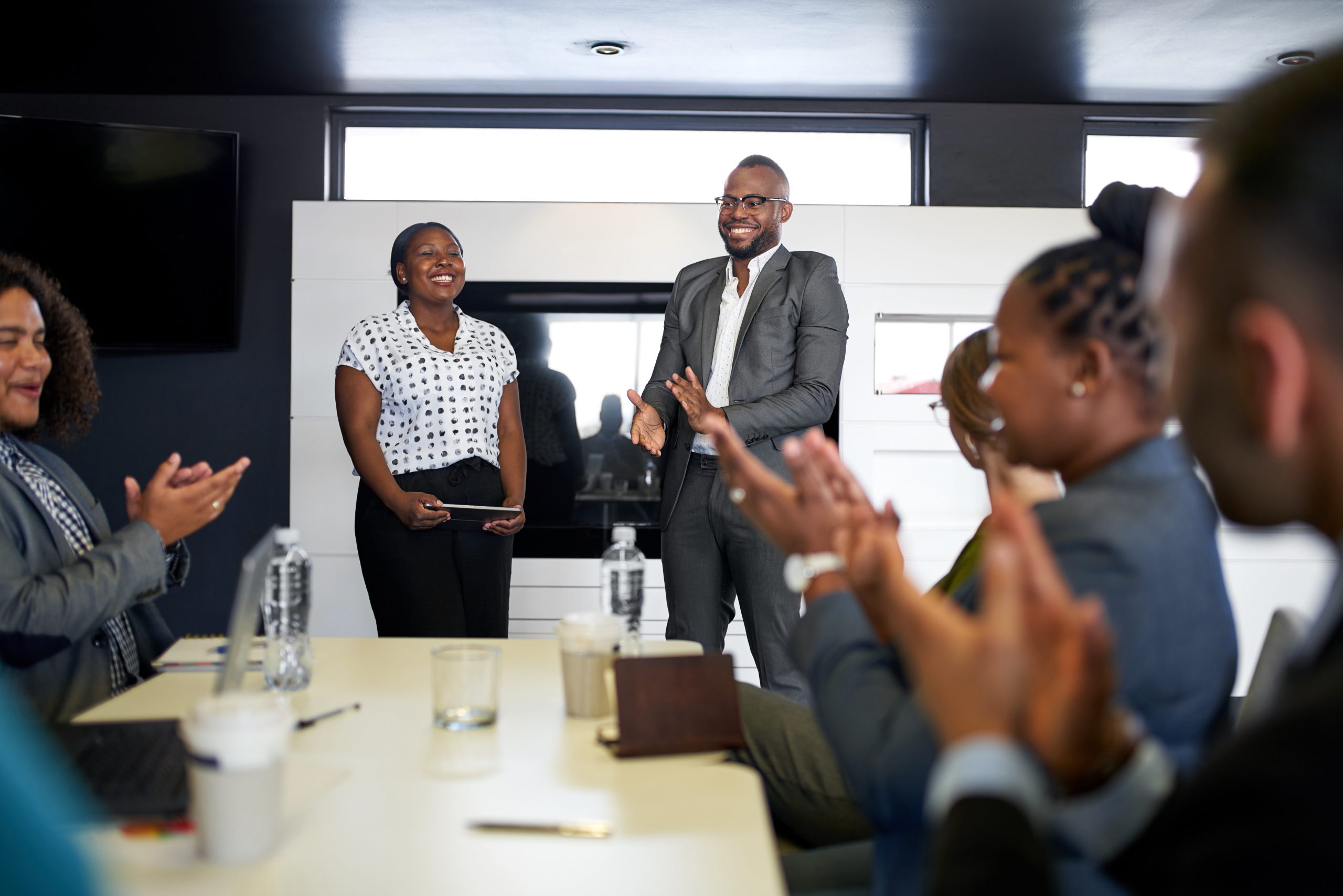 Diverse group of business people in meeting