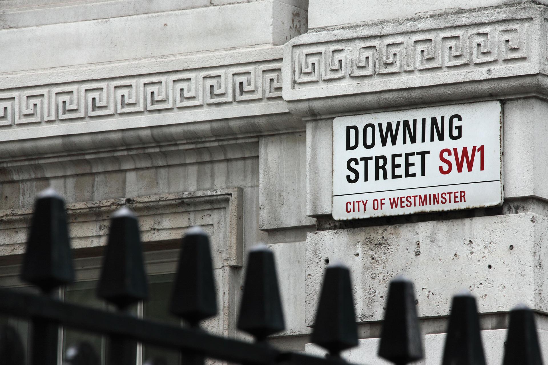 Downing Street SW1 street sign