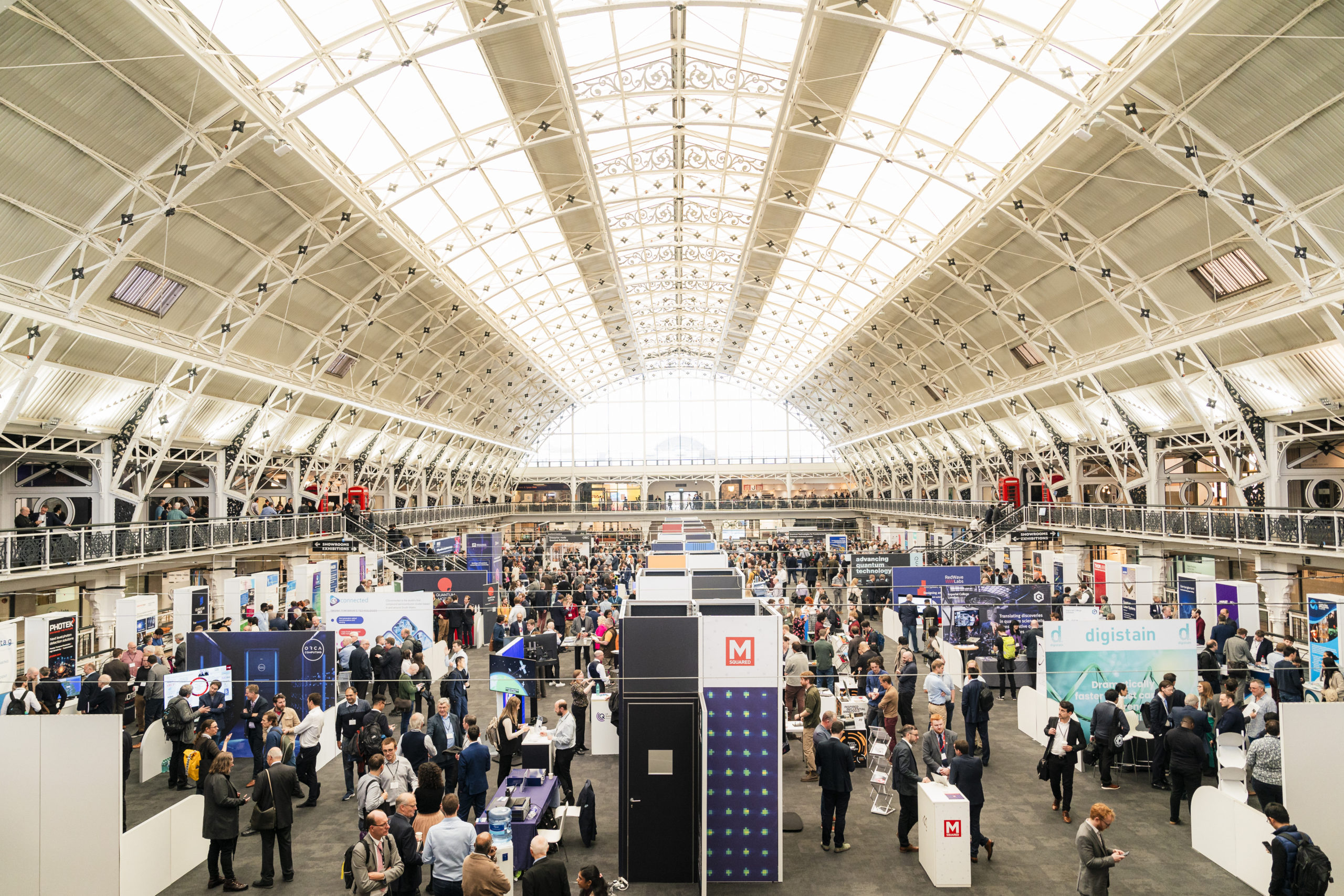 Image of the UK National Quantum Showcase at London’s Business Design Centre.