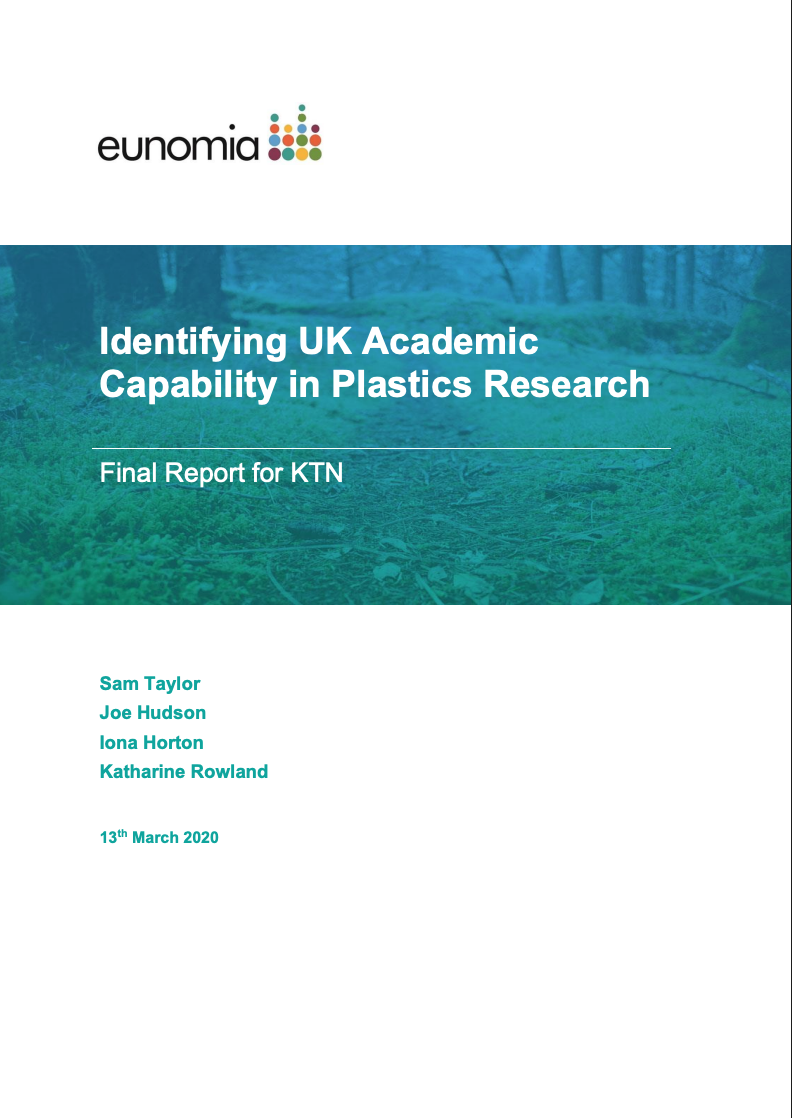 Identifying UK Academic Capability in Plastics Research