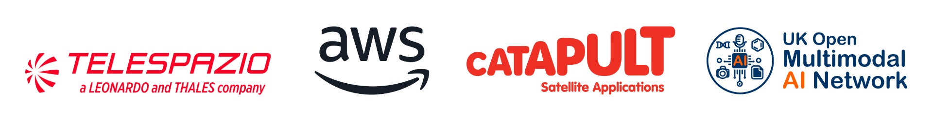 GeoAI Festival is supported by: Amazon Web Services (AWS), Satellite Applications Catapult (SAC), UKO MAIN, Telespazio