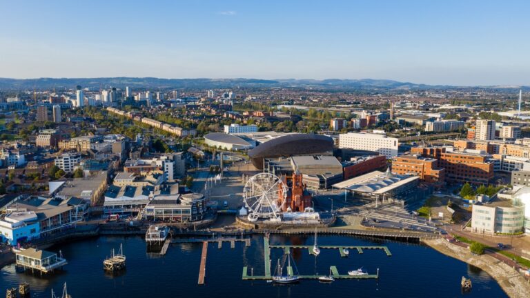 Cardiff, aerial view
