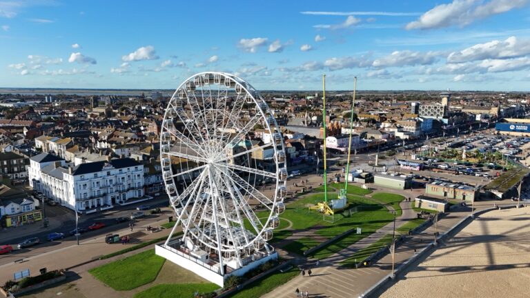 Great Yarmouth with ferris wheel in foreground