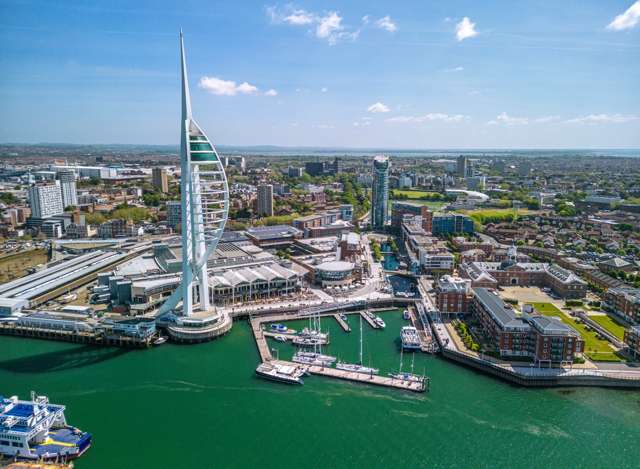 Portsmouth, aerial view