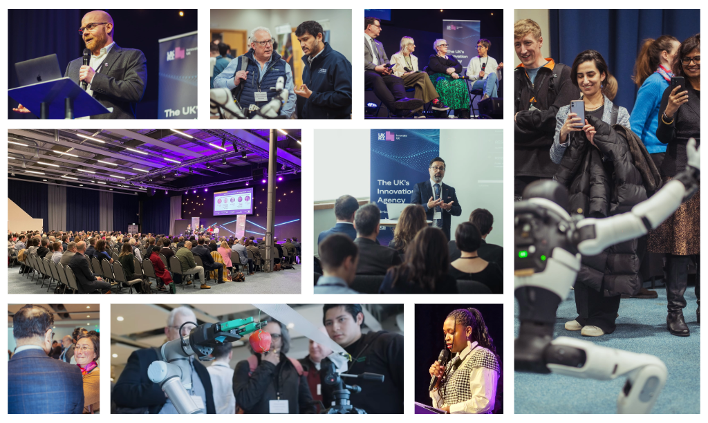 Photo collage from the Innovate UK Robotics Industry Showcase held in Milton Keynes on 3 March 2026